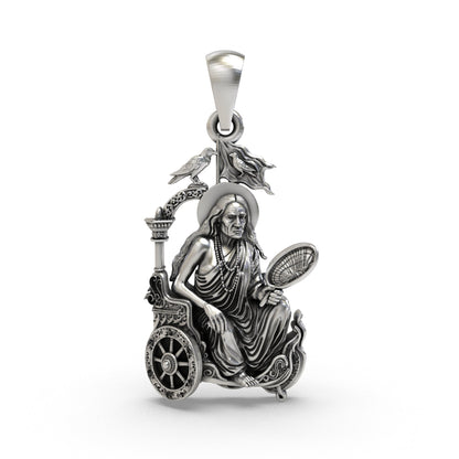 Dhumavati Mahavidya 925 Silver Pendant | Maa Dhumavati Spiritual Locket