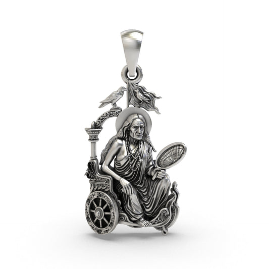 Dhumavati Mahavidya 925 Silver Pendant | Maa Dhumavati Spiritual Locket