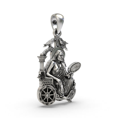 Dhumavati Mahavidya 925 Silver Pendant | Maa Dhumavati Spiritual Locket