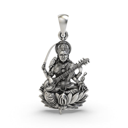 Maa Matangi 925 Silver Pendant | Matangi Devi Spiritual Locket