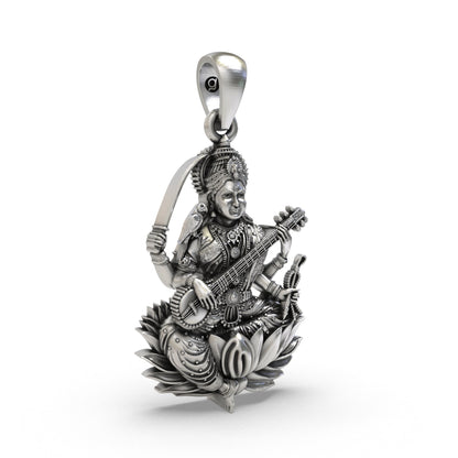 Maa Matangi 925 Silver Pendant | Matangi Devi Spiritual Locket