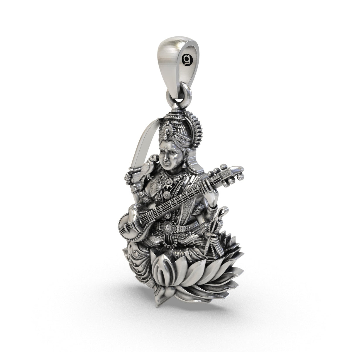 Maa Matangi 925 Silver Pendant | Matangi Devi Spiritual Locket