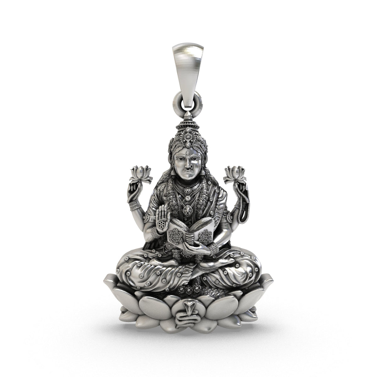 Tripura Bhairavi 925 Silver Pendant | Maa Bhairavi Spiritual Locket