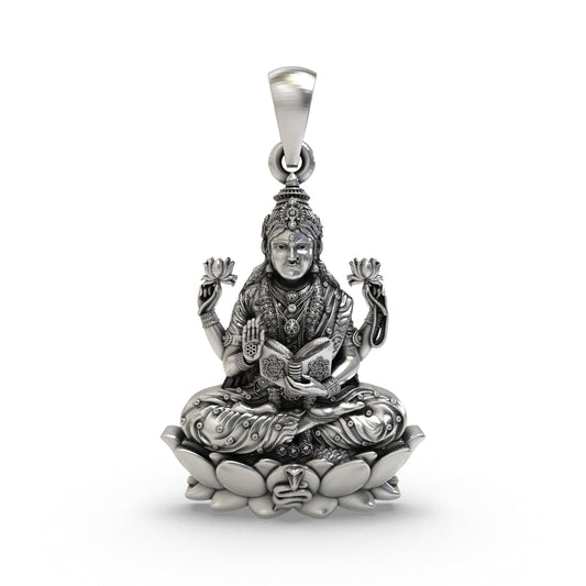 Tripura Bhairavi 925 Silver Pendant | Maa Bhairavi Spiritual Locket