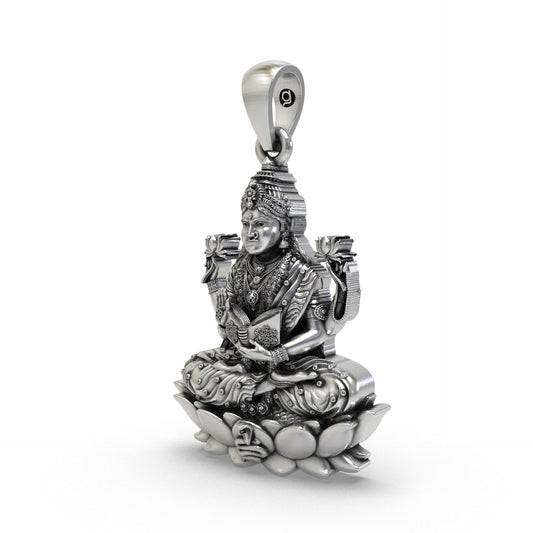 Tripura Bhairavi 925 Silver Pendant | Maa Bhairavi Spiritual Locket