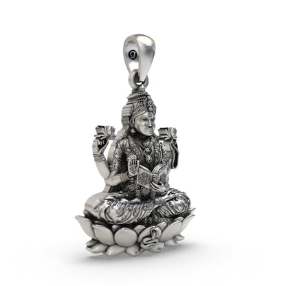 Tripura Bhairavi 925 Silver Pendant | Maa Bhairavi Spiritual Locket