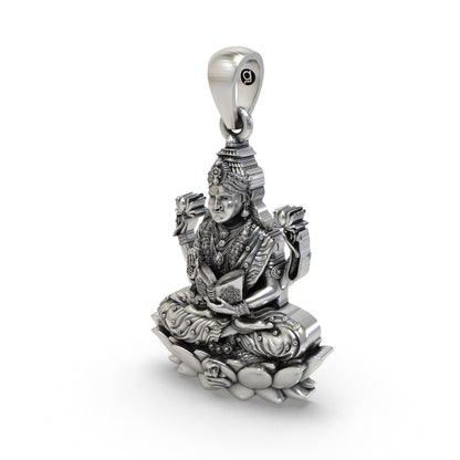 Tripura Bhairavi 925 Silver Pendant | Maa Bhairavi Spiritual Locket