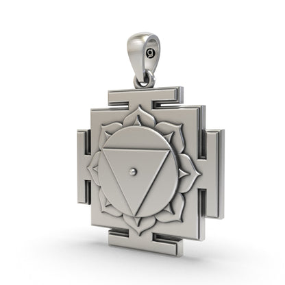 925 Silver Tara Yantra Pendant | Mahavidya Spiritual Jewelry for Wisdom & Protection