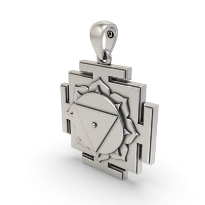 925 Silver Tara Yantra Pendant | Mahavidya Spiritual Jewelry for Wisdom & Protection