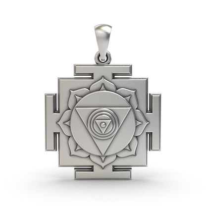 925 Silver Chinnamasta Yantra Pendant | Spiritual Protection & Transformation Jewelry