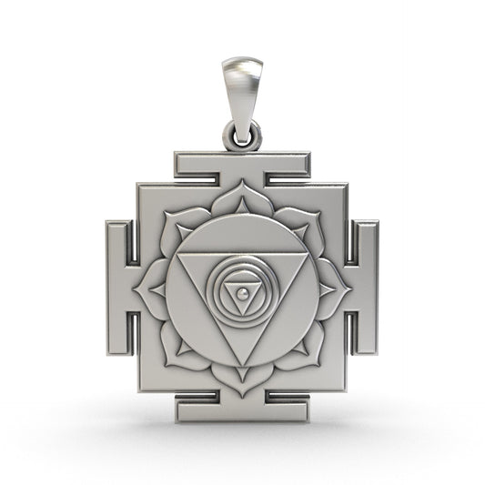 925 Silver Chinnamasta Yantra Pendant | Spiritual Protection & Transformation Jewelry