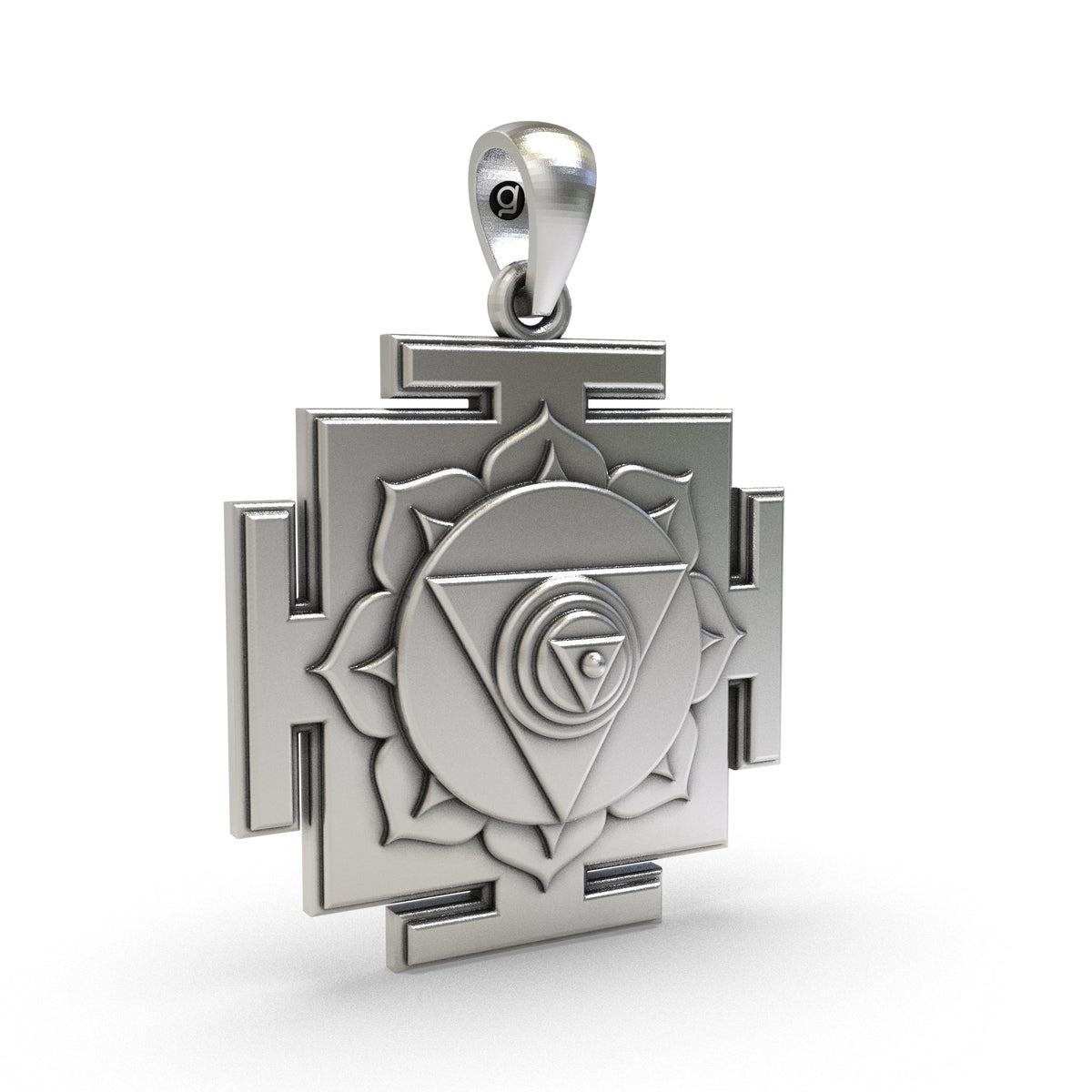 925 Silver Chinnamasta Yantra Pendant | Spiritual Protection & Transformation Jewelry