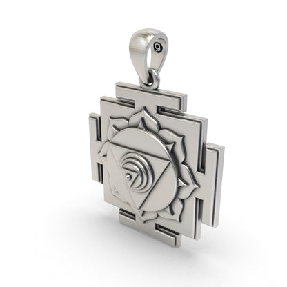 925 Silver Chinnamasta Yantra Pendant | Spiritual Protection & Transformation Jewelry