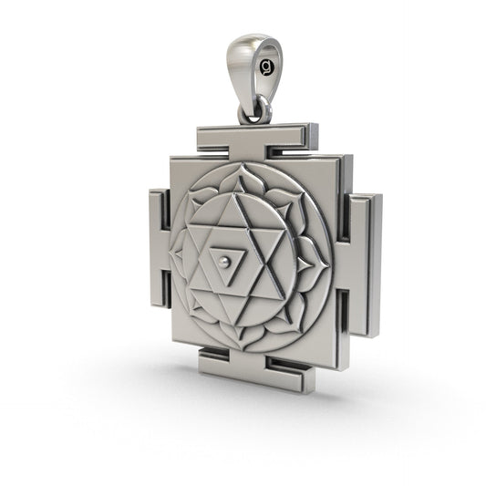 925 Sterling Silver Dhumavati Yantra Pendant – Sacred Jewelry for Protection