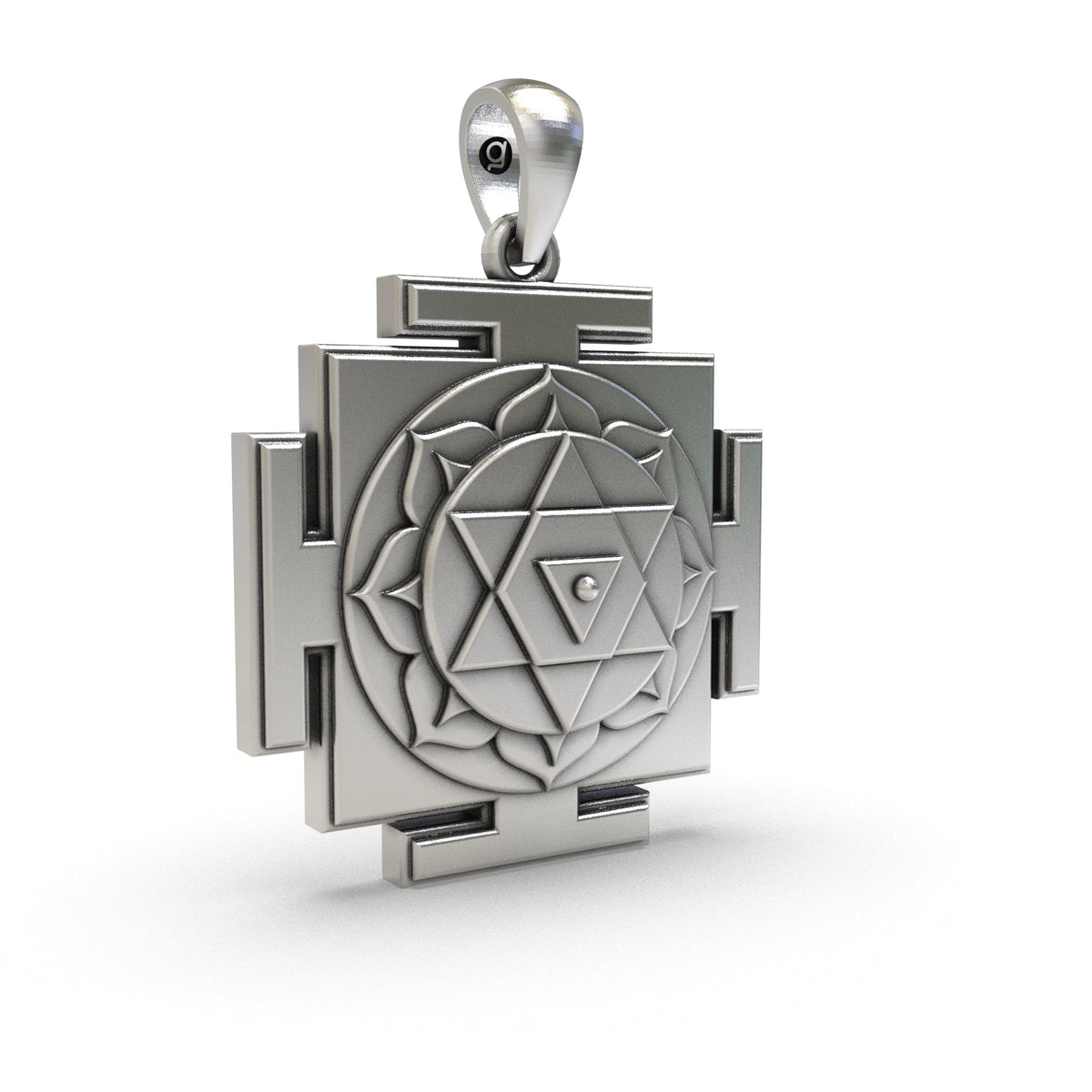 925 Sterling Silver Dhumavati Yantra Pendant – Sacred Jewelry for Protection