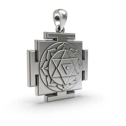 925 Sterling Silver Dhumavati Yantra Pendant – Sacred Jewelry for Protection
