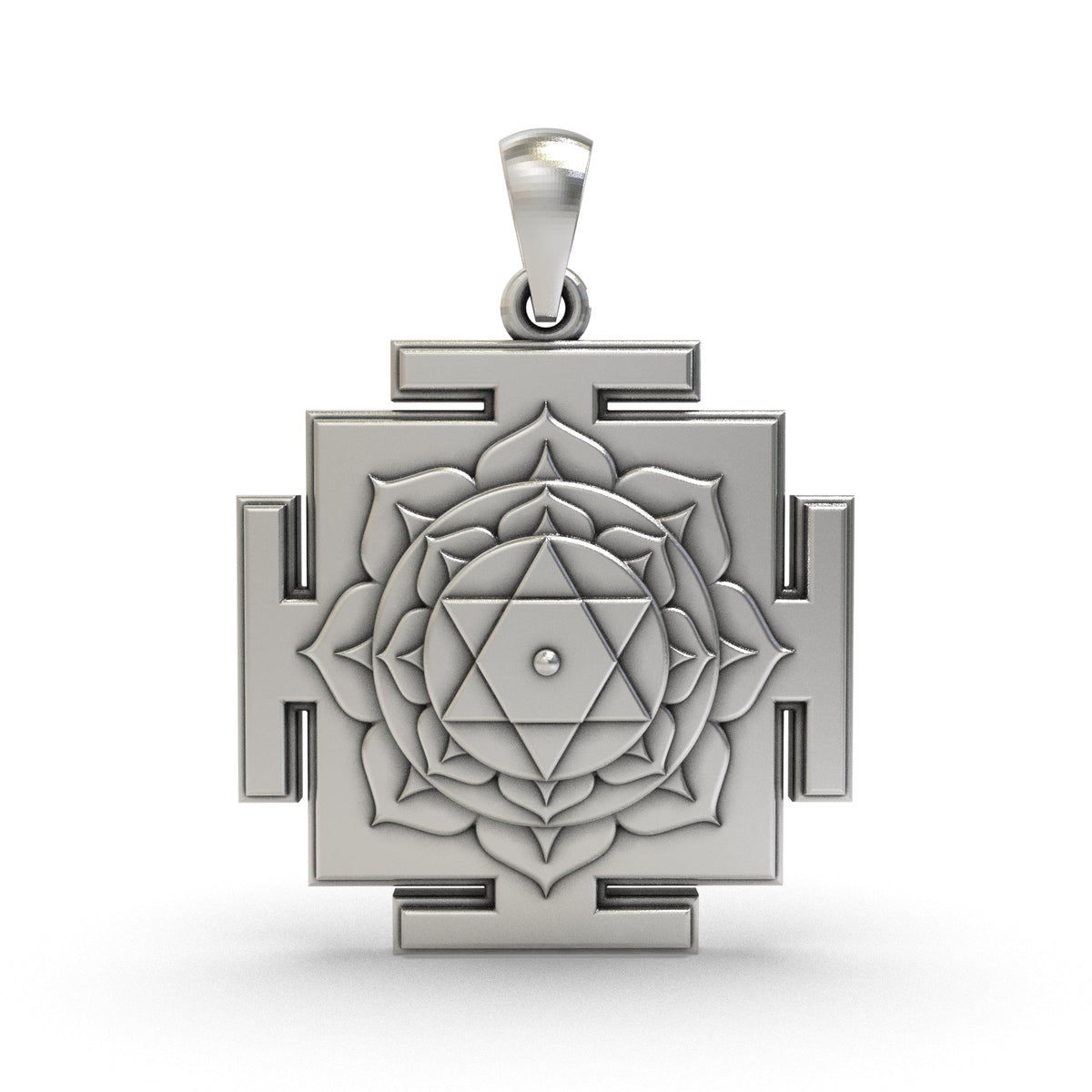 925 Silver Bhuvaneshwari Yantra Pendant – Sacred Jewelry for Prosperity, Protection & Cosmic Energy