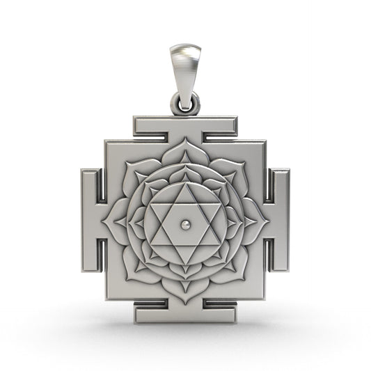 925 Silver Bhuvaneshwari Yantra Pendant – Sacred Jewelry for Prosperity, Protection & Cosmic Energy