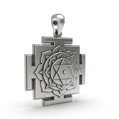 925 Silver Bhuvaneshwari Yantra Pendant – Sacred Jewelry for Prosperity, Protection & Cosmic Energy