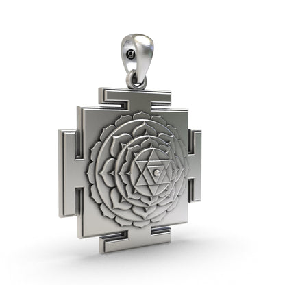 925 Silver Baglamukhi Yantra Pendant – Sacred Jewelry for Protection, Victory & Negative Energy Removal