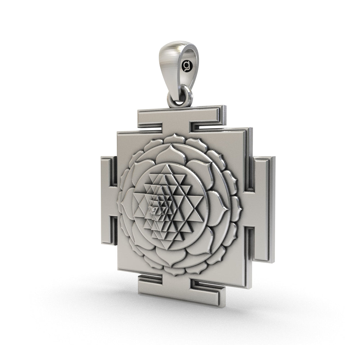 925 Silver Tripura Sundari Yantra Pendant – Sacred Jewelry for Prosperity, Beauty & Divine Harmony