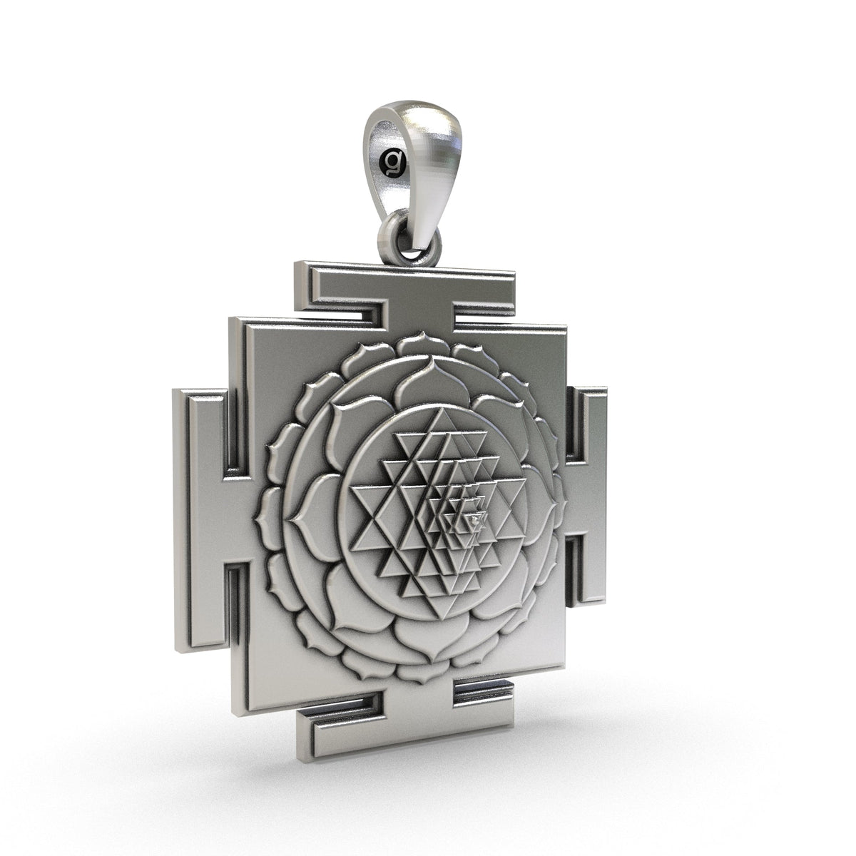 925 Silver Tripura Sundari Yantra Pendant – Sacred Jewelry for Prosperity, Beauty & Divine Harmony
