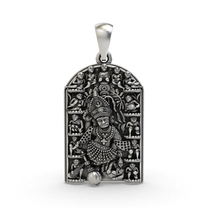 925 Silver Kashtbhanjan Dev Pendant – Sacred Hanuman Symbol for Protection, Strength & Obstacle Removal
