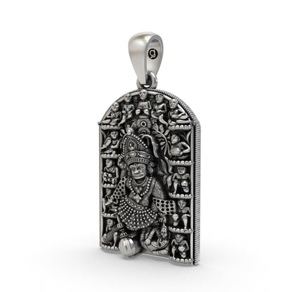 925 Silver Kashtbhanjan Dev Pendant – Sacred Hanuman Symbol for Protection, Strength & Obstacle Removal