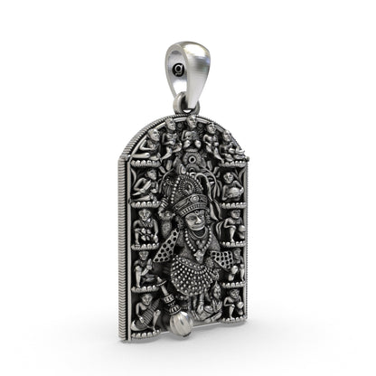 925 Silver Kashtbhanjan Dev Pendant – Sacred Hanuman Symbol for Protection, Strength & Obstacle Removal
