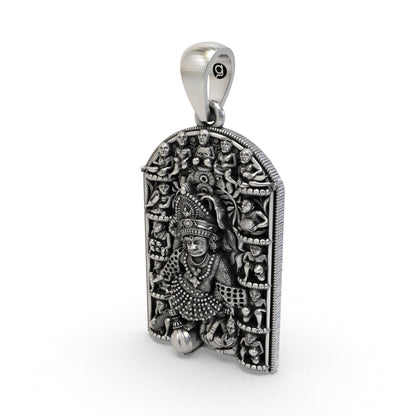 925 Silver Kashtbhanjan Dev Pendant – Sacred Hanuman Symbol for Protection, Strength & Obstacle Removal