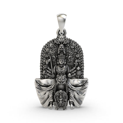 925 Silver Shri Marikamba pendant front view