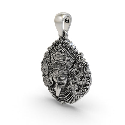Luxury sterling silver Kali Maa pendant necklace