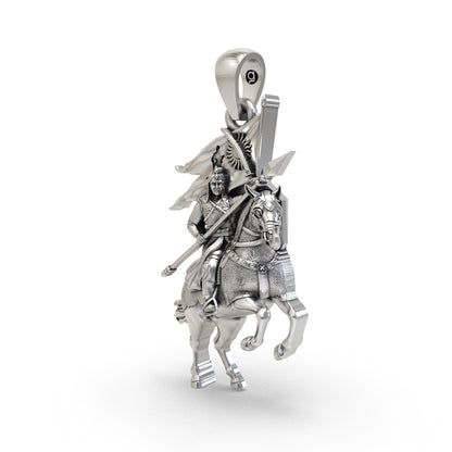 Maharana Pratap 925 silver pendant side view