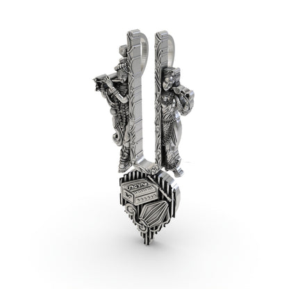925 Silver Radha Krishna Musical Tilak Pendant – Vaishnav Bhakti Jewelry