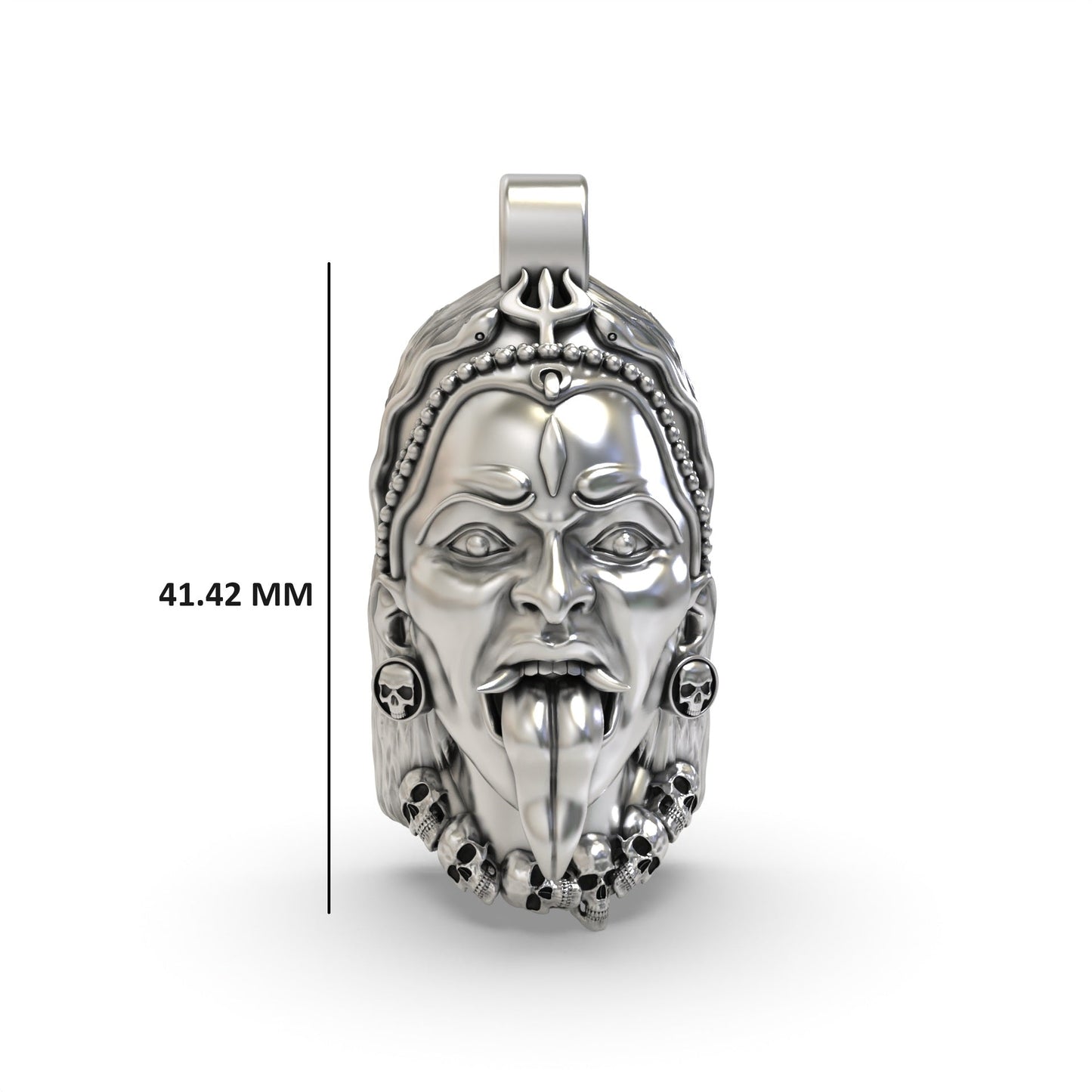 Kali Maa Face 925 Silver Pendant