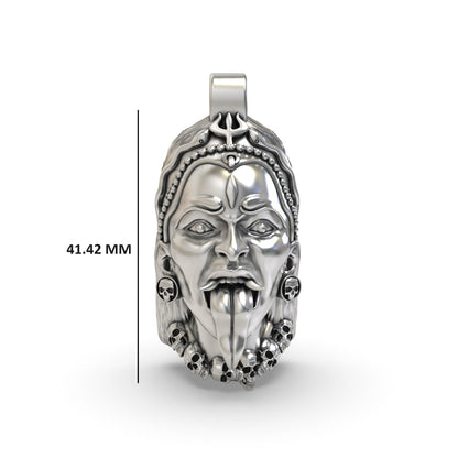 Kali Maa Face 925 Silver Pendant