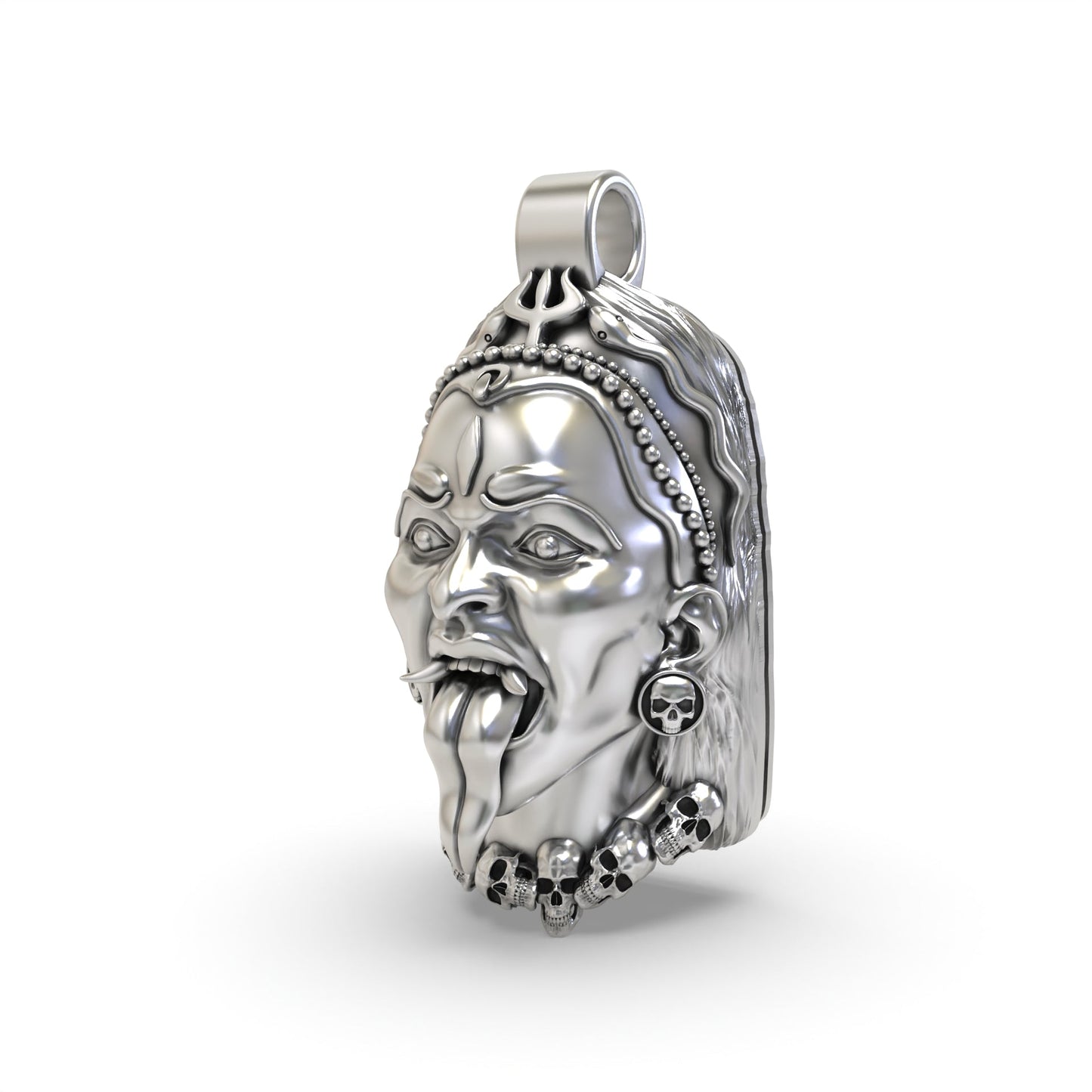 Kali Maa Face 925 Silver Pendant