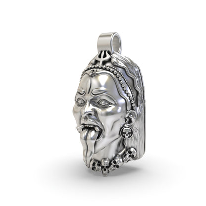 Kali Maa Face 925 Silver Pendant