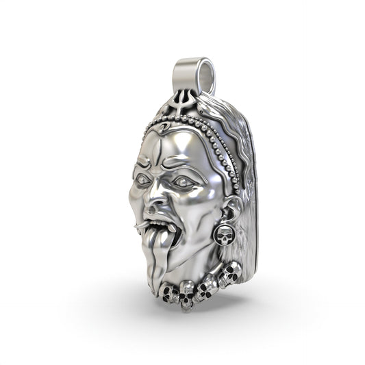 Kali Maa Face 925 Silver Pendant