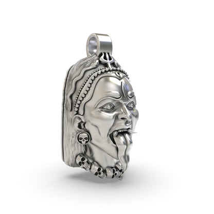 Kali Maa Face 925 Silver Pendant