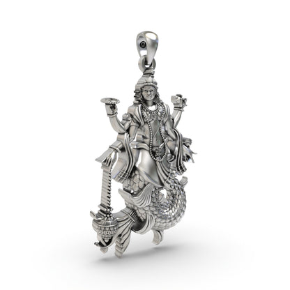 925 Silver Matsya Avatar Pendant – Lord Vishnu First Incarnation Jewelry