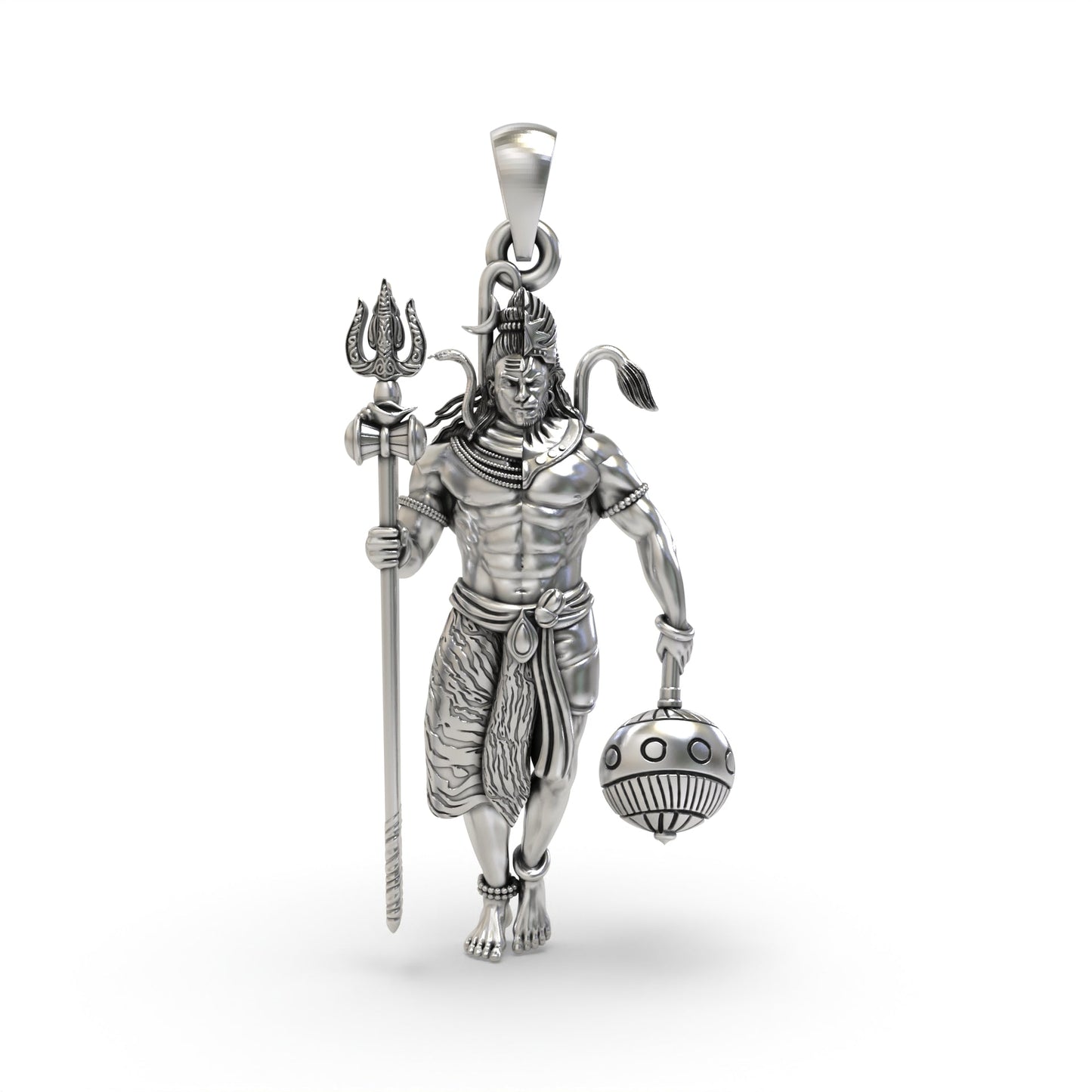 Shivji and Hanumanji 925 Silver Pendant