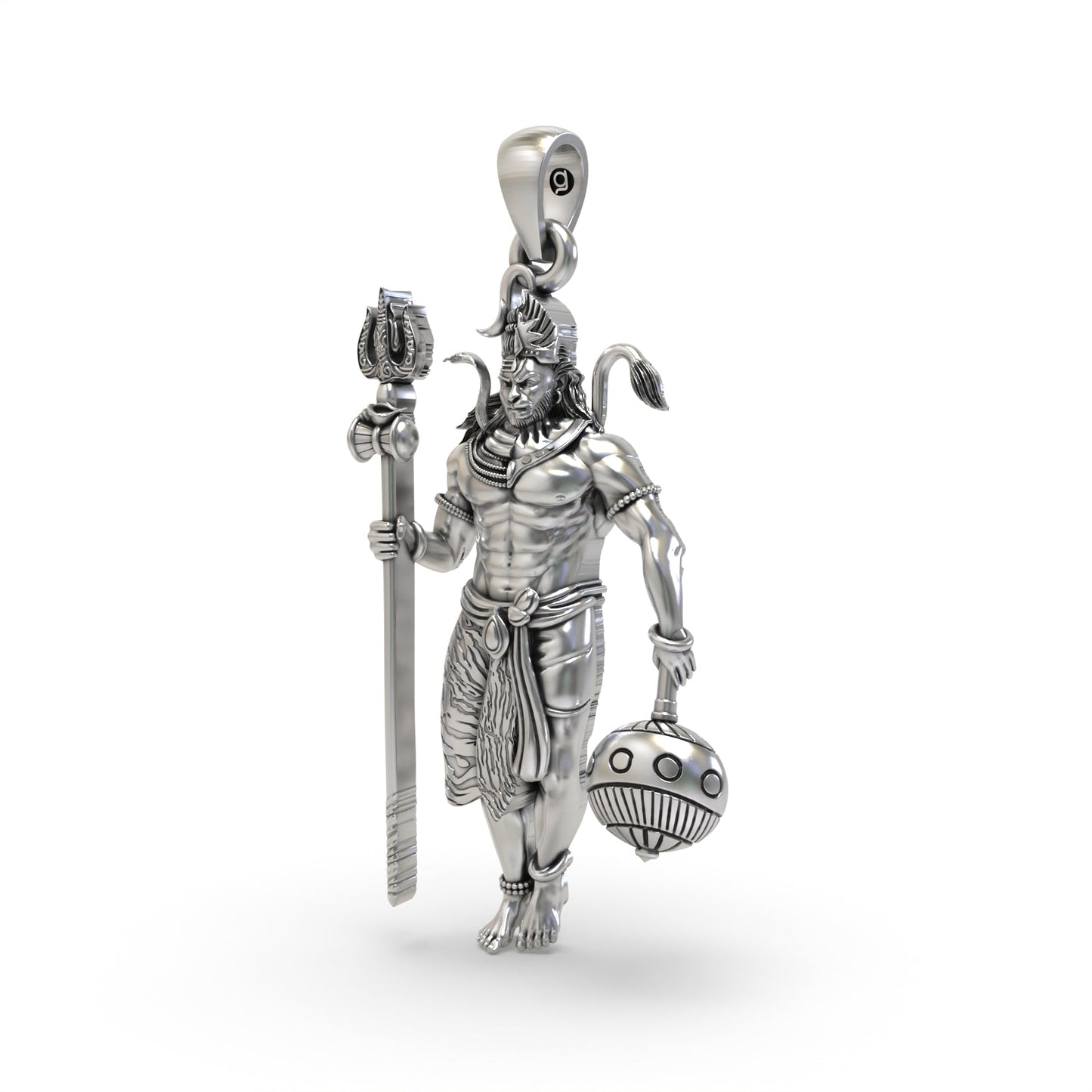 Shivji and Hanumanji 925 Silver Pendant