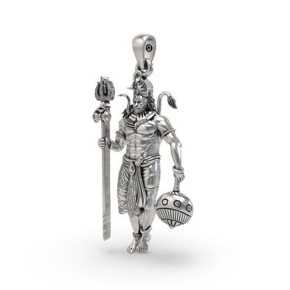 Shivji and Hanumanji 925 Silver Pendant