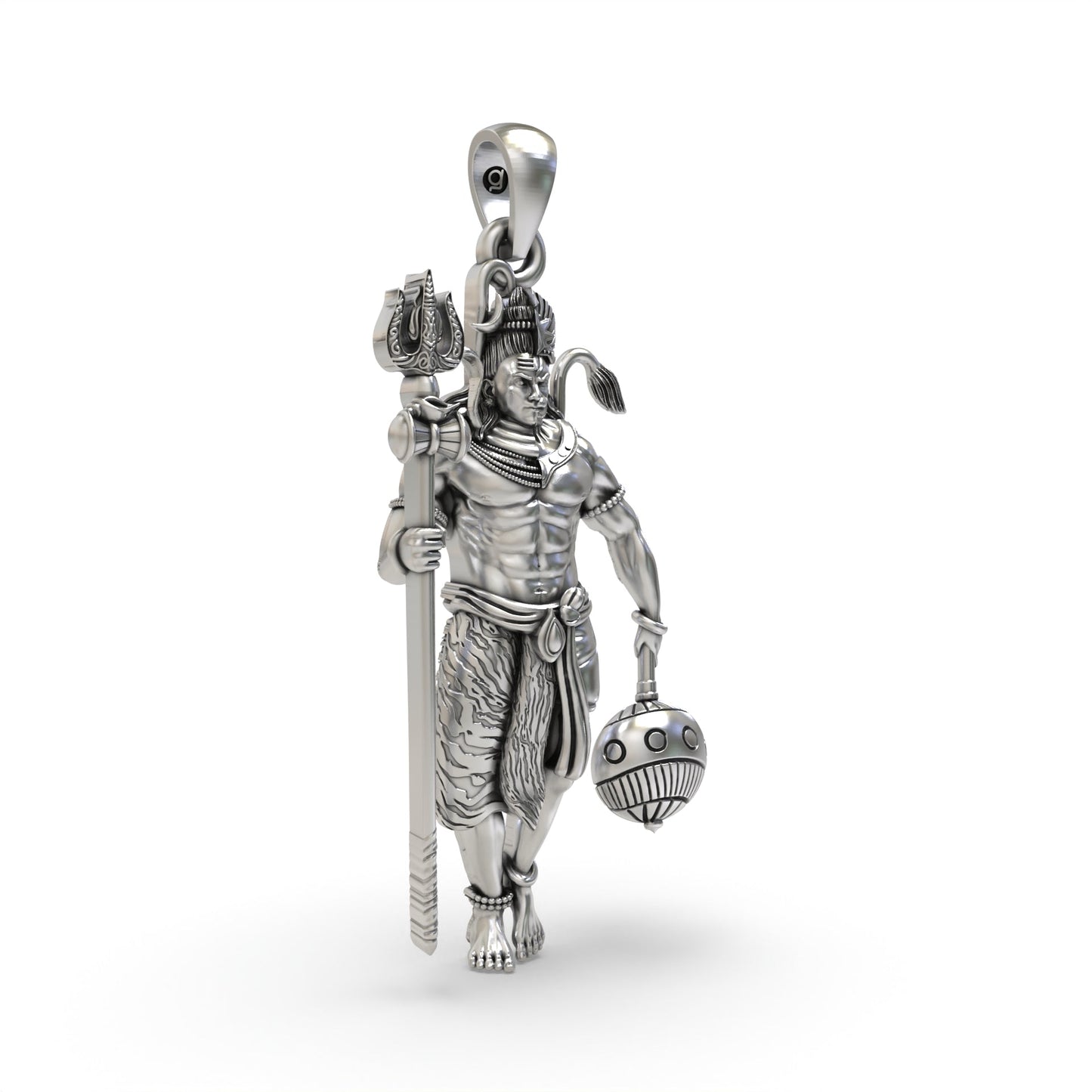 Shivji and Hanumanji 925 Silver Pendant