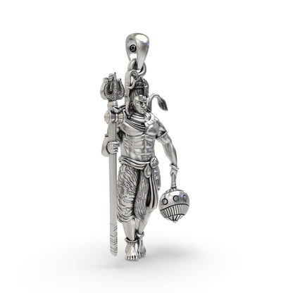 Shivji and Hanumanji 925 Silver Pendant