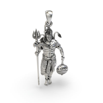 Shivji and Hanumanji 925 Silver Pendant