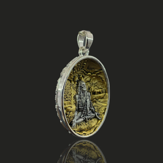 925 Silver VaghNath Bapu Pendant | Maharishi Dadhichi Nath Yogi Spiritual Jewellery – Shukan Jewellers