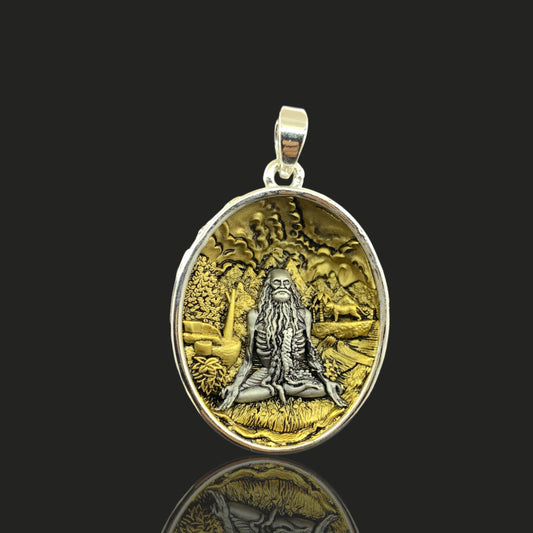 925 Silver VaghNath Bapu Pendant | Maharishi Dadhichi Nath Yogi Spiritual Jewellery – Shukan Jewellers