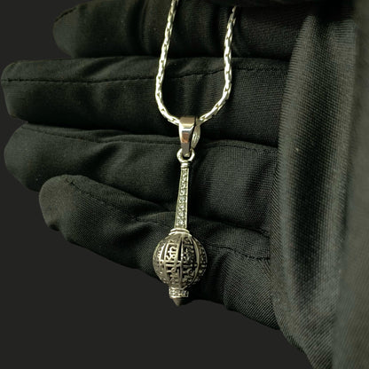 925 Silver Hanuman Gada Pendant | Bajrangbali Mace Locket & Spiritual Protection – Shukan Jewellers